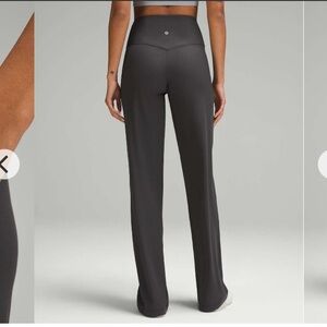 Lululemon Align Ribbed Wide Leg Pant Tall Graphite Grey Size 10 - LONG INSEAM